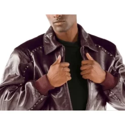 Pelle Pelle Deep Maroon Real Leather Jacket