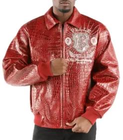 Pelle Pelle Eye On The Prize Men's Red Pure Leather Jacket