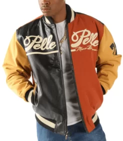 Pelle Pelle Forever Fearless Varsity Men's Black Pure Leather Jacket