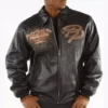 Pelle Pelle Greatest Of All Time Black And Brown Genuine Leather Jacket