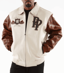 Pelle Pelle Heritage Soda Club Men’s Cream Pure Leather Jacket
