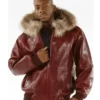 Pelle-Pelle-Hooded-Shearling-Fur-Collar-Leather-Jacket