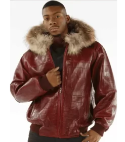 Pelle-Pelle-Hooded-Shearling-Fur-Collar-Leather-Jacket