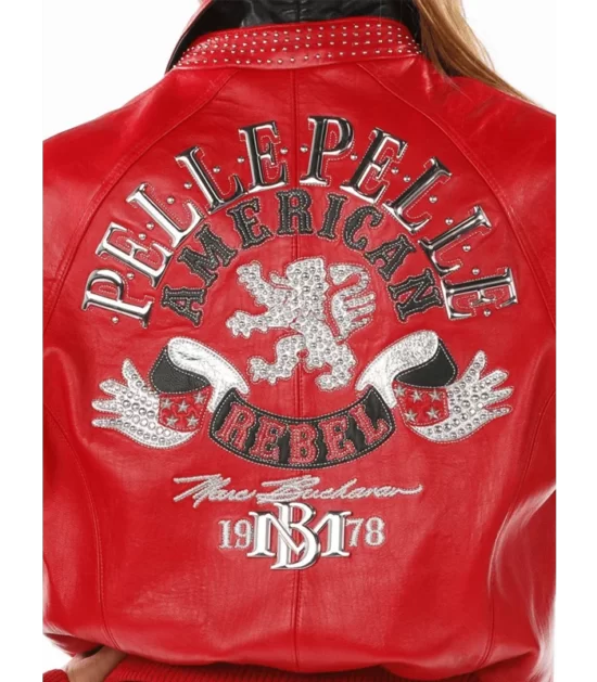 Pelle Pelle Ladies American Rebel Red Top Leather Jacket