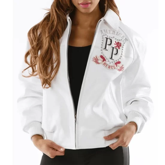 Pelle Pelle Ladies American Rebel White Real Leather Jacket