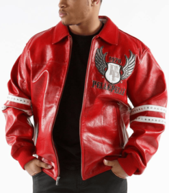 Pelle Pelle Legends Forever Marc Buchanan Men's Red Real Leather Jacket
