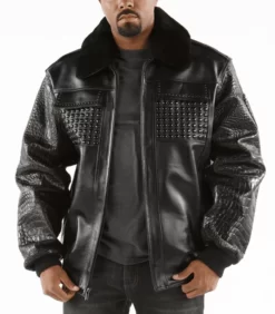 Pelle-Pelle-Mb-Bomber-Black-Leather-Jacket