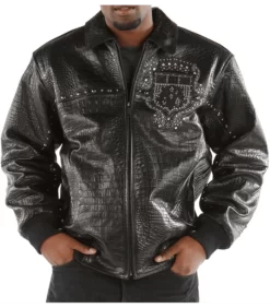 Pelle-Pelle-Mb-Emblem-Black-Leather-Jacket