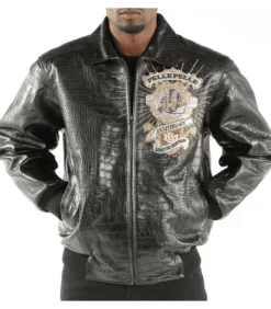 Pelle-Pelle-Men-40th-Anniversary-Black-Croc-Leather-Jacket