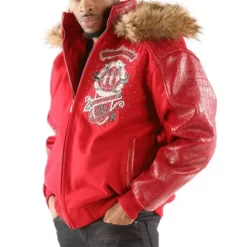Pelle Pelle Mens 40th Anniversary Red Genuine Leather Jacket