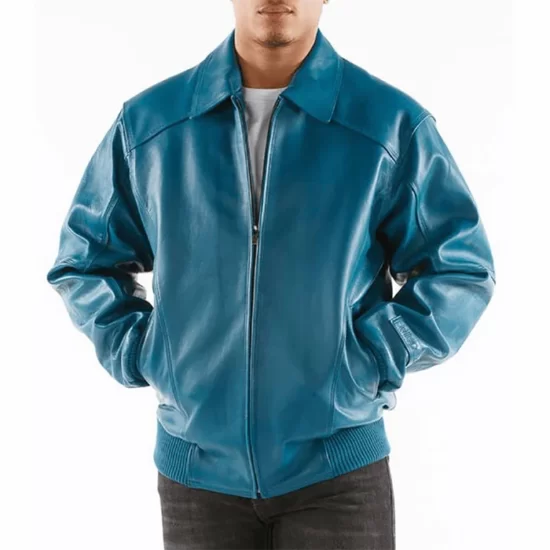 Pelle-Pelle-Mens-Aqua-Blue-Leather-Jacket