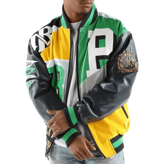 Pelle-Pelle-Mens-Black-And-Green-Slam-Dunk-Full-Genuine-Leather-Jacket