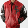 Pelle Pelle Mens Chief Keef Men's Red Pure Leather Jacket