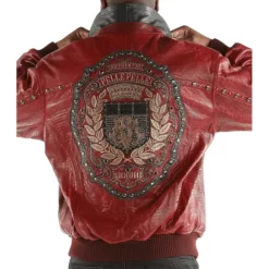 Pelle Pelle Men’s Mb Emblem Maroon Pure Leather Jacket