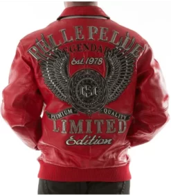 Pelle Pelle Men's Red Limited Edition Top Real Leather Jacket