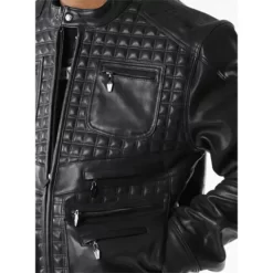 Pelle Pelle Mosaic Black Burnish Pure Leather Jacket