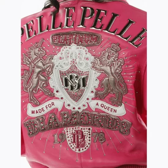Pelle Pelle Platinum and Diamonds 1978 Women Pink Leather Jacket