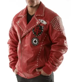 Pelle Pelle Rebel Soul Men’s Red Genuine Leather Jacket