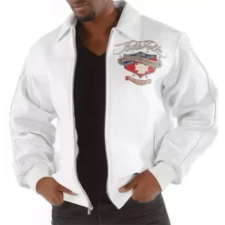 Pelle Pelle Red White & True White Real Leather Jacket