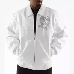Pelle Pelle Reign Supreme White Genuine Leather Jacket