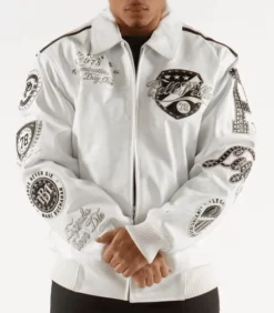 Pelle Pelle Revolution Men's White Top Leather Jacket