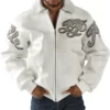 Pelle Pelle Steadfast Black Panther Men's White Premium Leather Jacket