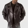 Pelle Pelle Varsity Biker Brown Genuine Leather Jacket