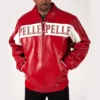 Pelle Pelle Vintage Worlds Best Quality Red and White Genuine Leather Jacket