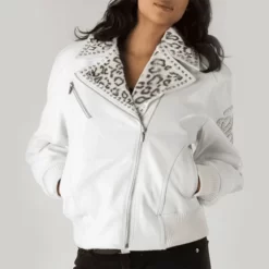 Pelle Pelle Women’s Biker White Leather Jacket