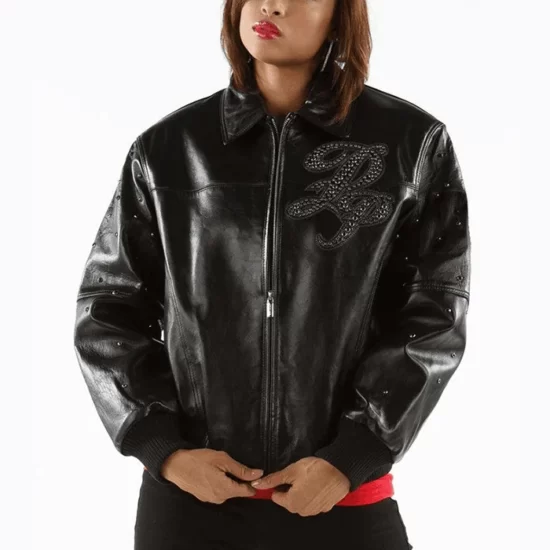 Pelle Pelle Womens Black Real Leather Jacket