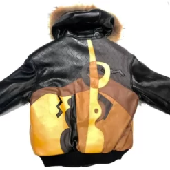 Pelle Pelle Women’s Picasso Black Fur Hooded Top Leather Jacket