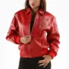 Pelle Pelle Womens Red Pure Leather Jacket