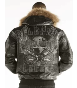 Pelle-Pelle-World-Famous-Legend-Black-Leather-Jacket-With-Fur-Hood