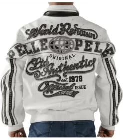 Pelle Pelle World Renown White Real Leather Jacket