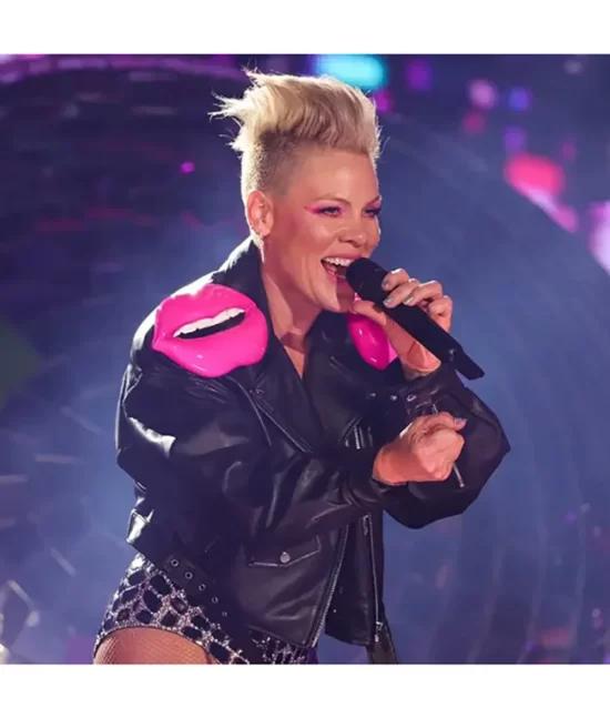 P!nk Summer carnival tour 2023 Top Leather Jacket