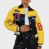 Pretty Little Thing Yellow Racing Varsity Jacket