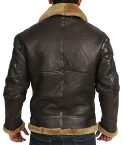 R.A.F Brian Brown Bomber Top Sheepskin Leather Jacket