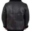 R.A.F Paddy Mystic Black B3 Bomber Top Sheepskin Leather Jacket