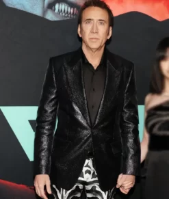 Renfield Event Nicolas Cage Sparkling Genuine Leather Blazer