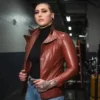 Rhea Ripley Brown Biker Jacket – WWE