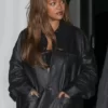 Rihanna Fenty Black Leather Jacket