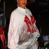 Rihanna Yankees White Bomber Jacket