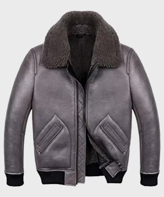 Robinson Shearling Grey B2 Leather Jacket