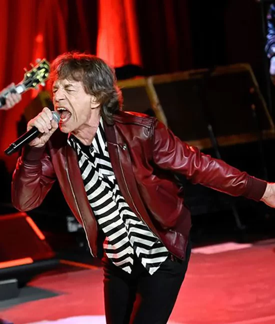 Rolling Stones Mick Jagger Real Leather Jacket