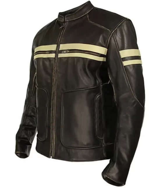 Rubicon Cafe Racer Real Leather Jacket