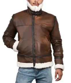 Rusty Brown B3 Bomber Real Leather Jacket