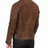 Ryan Men’s Brown Padded Design Moto Leather Jacket