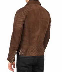 Ryan Men’s Brown Padded Design Moto Leather Jacket
