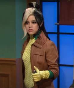 SNL 2023 Jenna Ortega Real Leather Jacket
