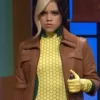 SNL 2023 Jenna Ortega Top Leather Jacket